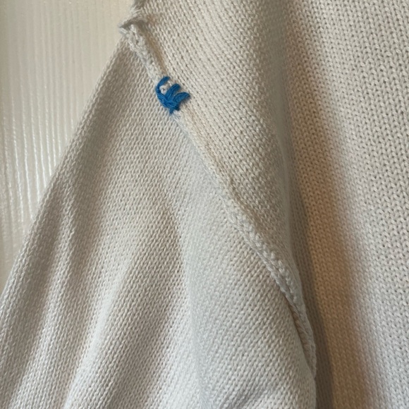 Wild Fable Women's Wide Crewneck Pullover Sweater Offwhite Blue Star, XS, NWT - Picture 7 of 12